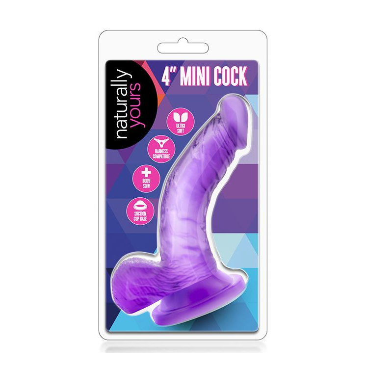 Купить фиолетовый фаллоимитатор на присоске naturally yours 4inch mini - 12 см. Image