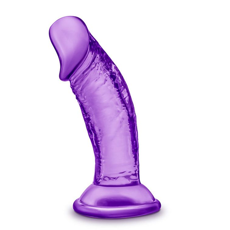 Купить фиолетовый фаллоимитатор на присоске sweet n small 4inch dildo - 11,4 см. Image