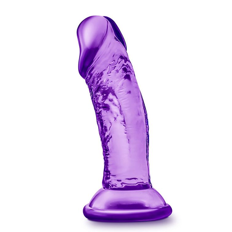 Купить фиолетовый фаллоимитатор на присоске sweet n small 4inch dildo - 11,4 см. Image