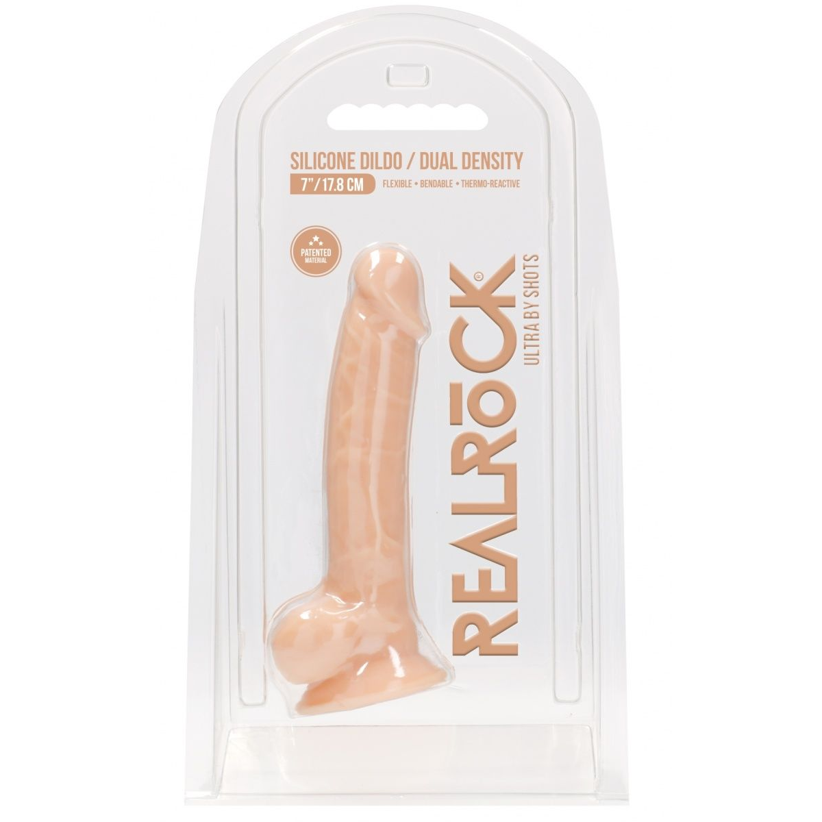 Купить телесный фаллоимитатор silicone dildo with balls - 17,8 см. Image