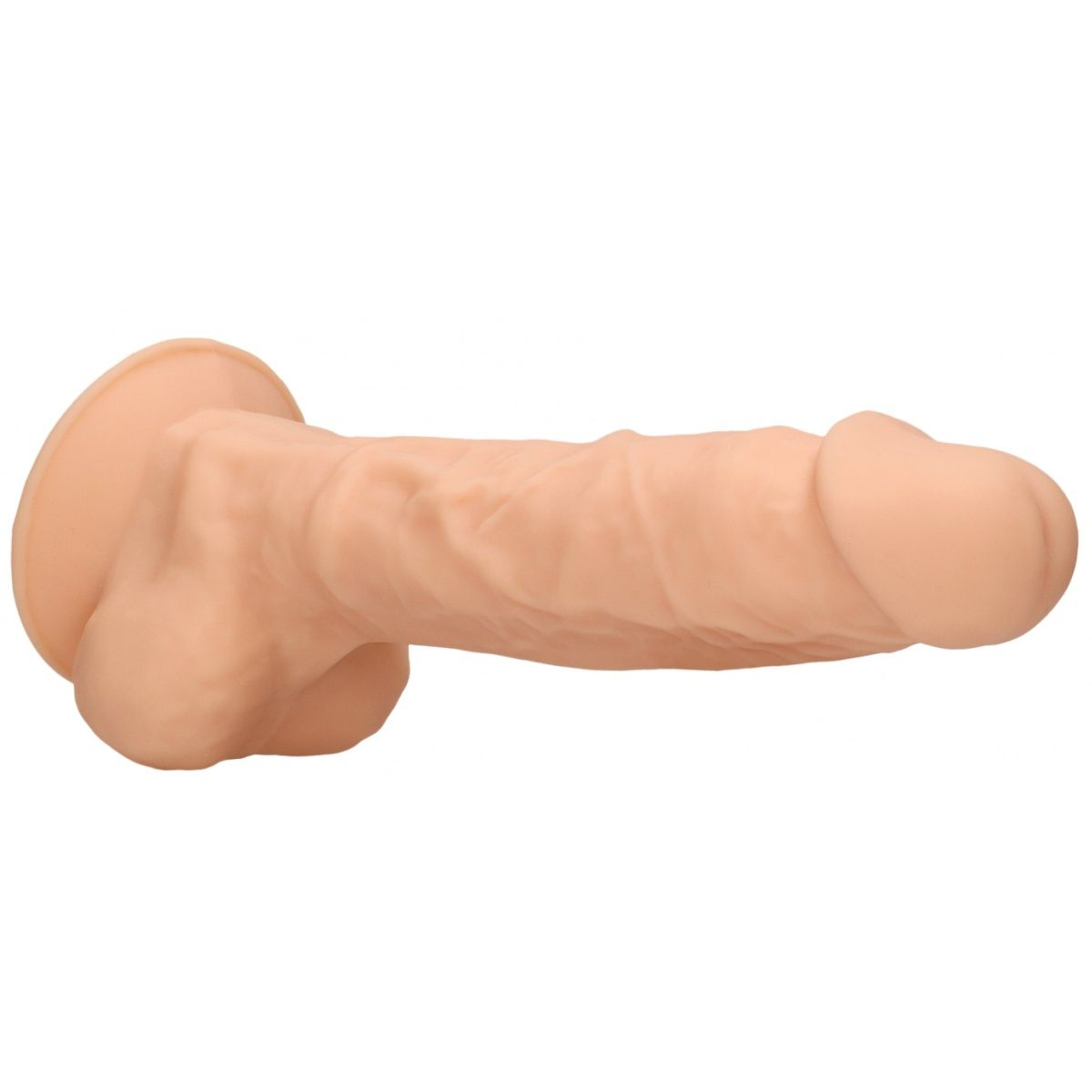 Купить телесный фаллоимитатор silicone dildo with balls - 22,8 см. Image