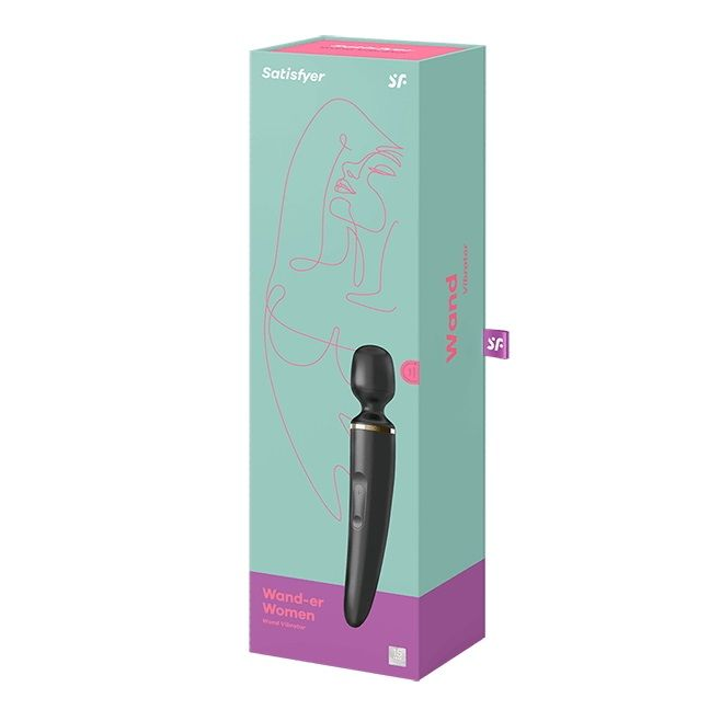 Купить черный вибратор satisfyer wand-er woman Image