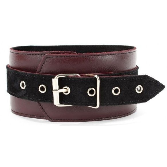 Купить бордовый ошейник maroon collar on the strap Image