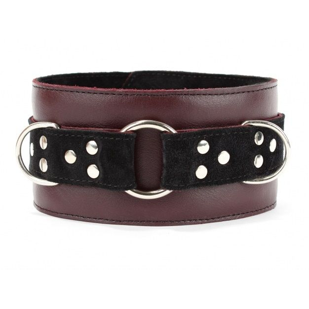 Купить бордовый ошейник maroon collar on the strap Image