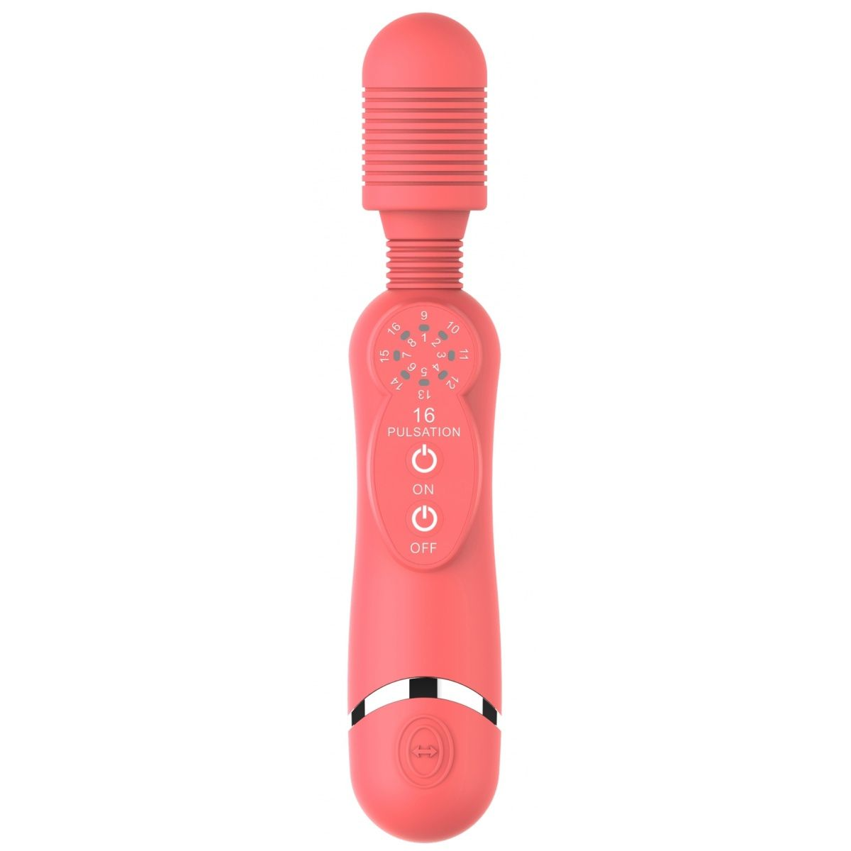 Купить розовый универсальный массажер silicone massage wand - 20 см. Image