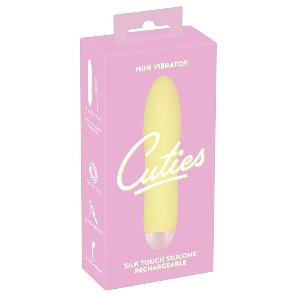 Купить желтый мини-вибратор cuties mini - 13,2 см. Image