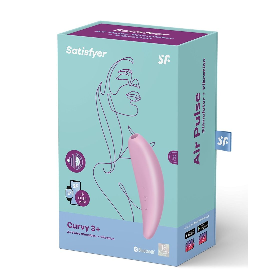 Купить розовый вакуум-волновой стимулятор satisfyer curvy 3+ Image