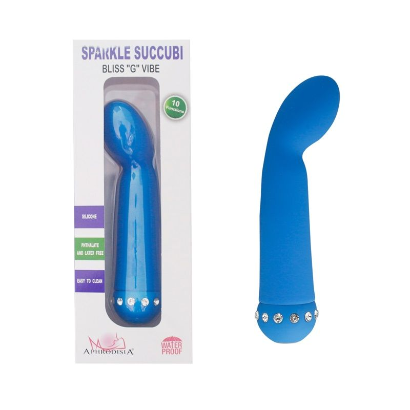 Купить голубой вибратор sparkle succubi  bliss g vibe - 14,2 см. Image