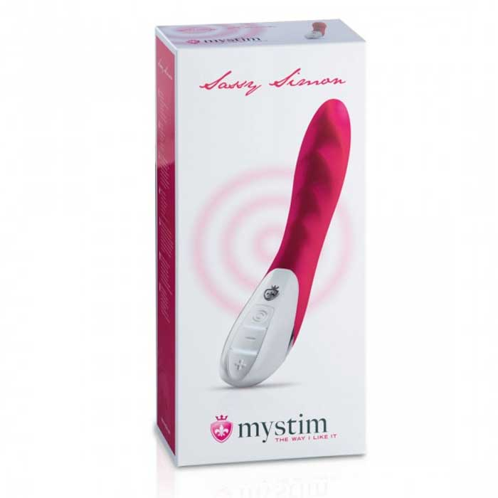 Купить ярко-розовый вибратор mystim sassy simon - 27 см. Image