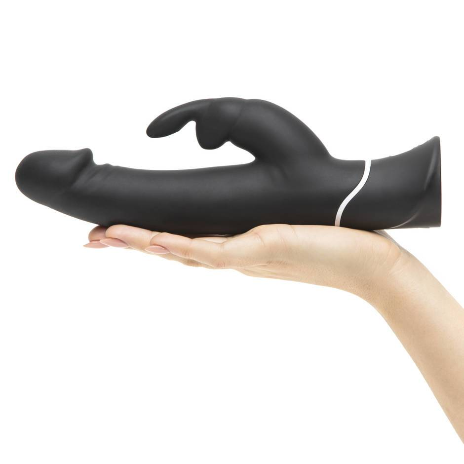 Купить черный вибратор-кролик happy rabbit realistic rechargeable rabbit vibrator - 25,4 см. Image