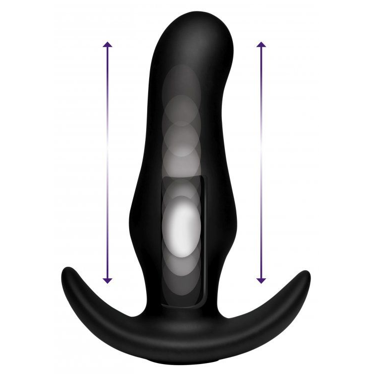 Купить черная анальная вибропробка kinetic thumping 7x prostate anal plug - 13,3 см. Image