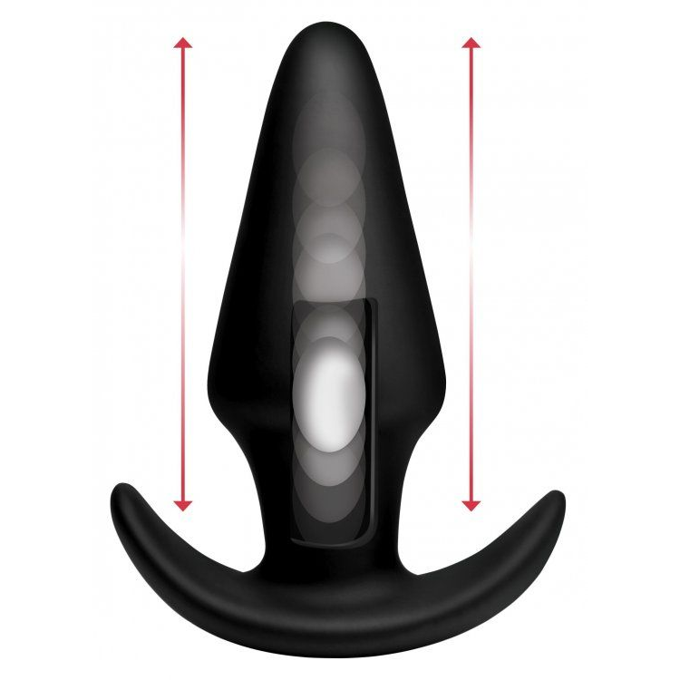 Купить черная анальная вибропробка kinetic thumping 7x large anal plug - 13,3 см. Image