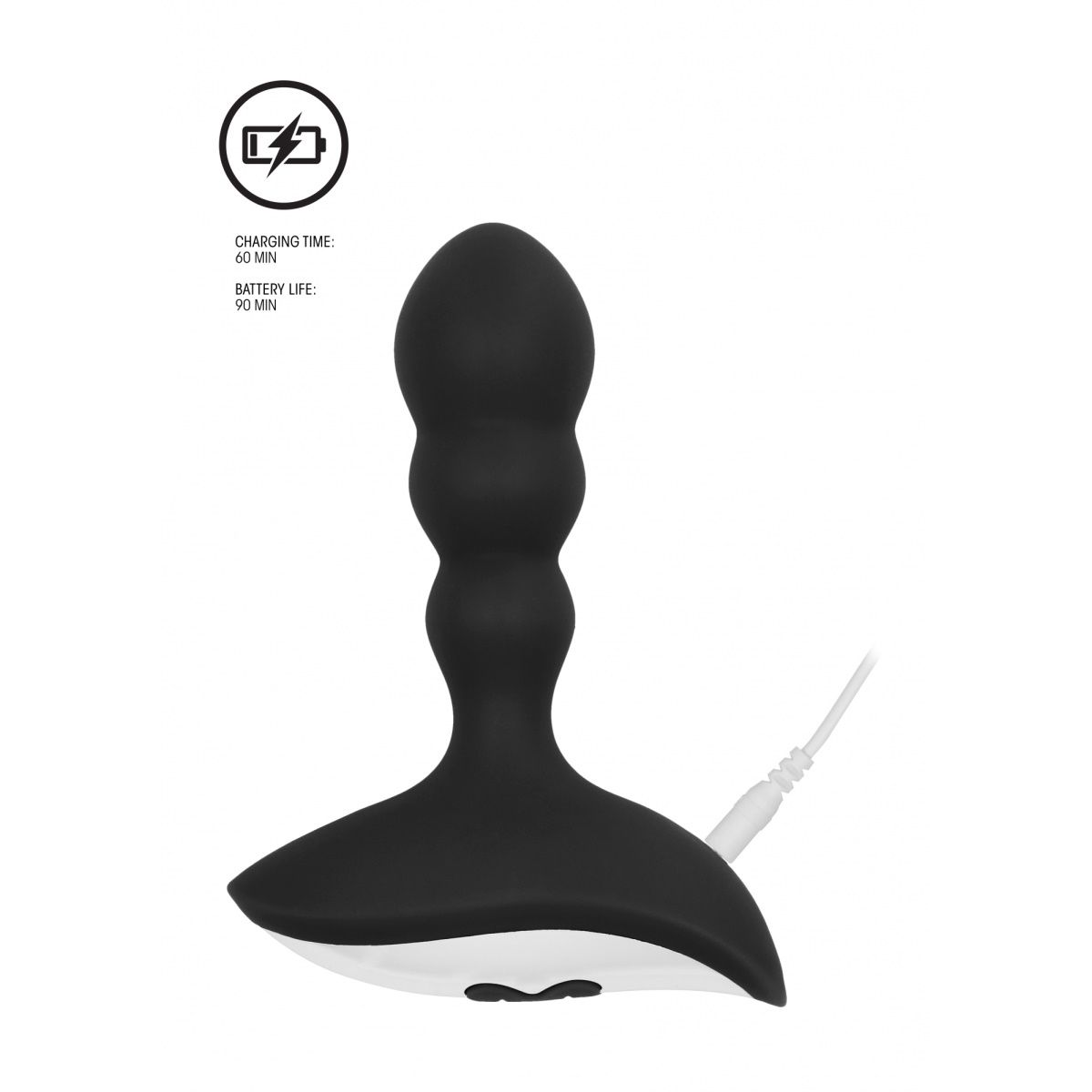 Купить черный массажер простаты с пультом n 78 rechargeable anal stimulator - 12 см. Image