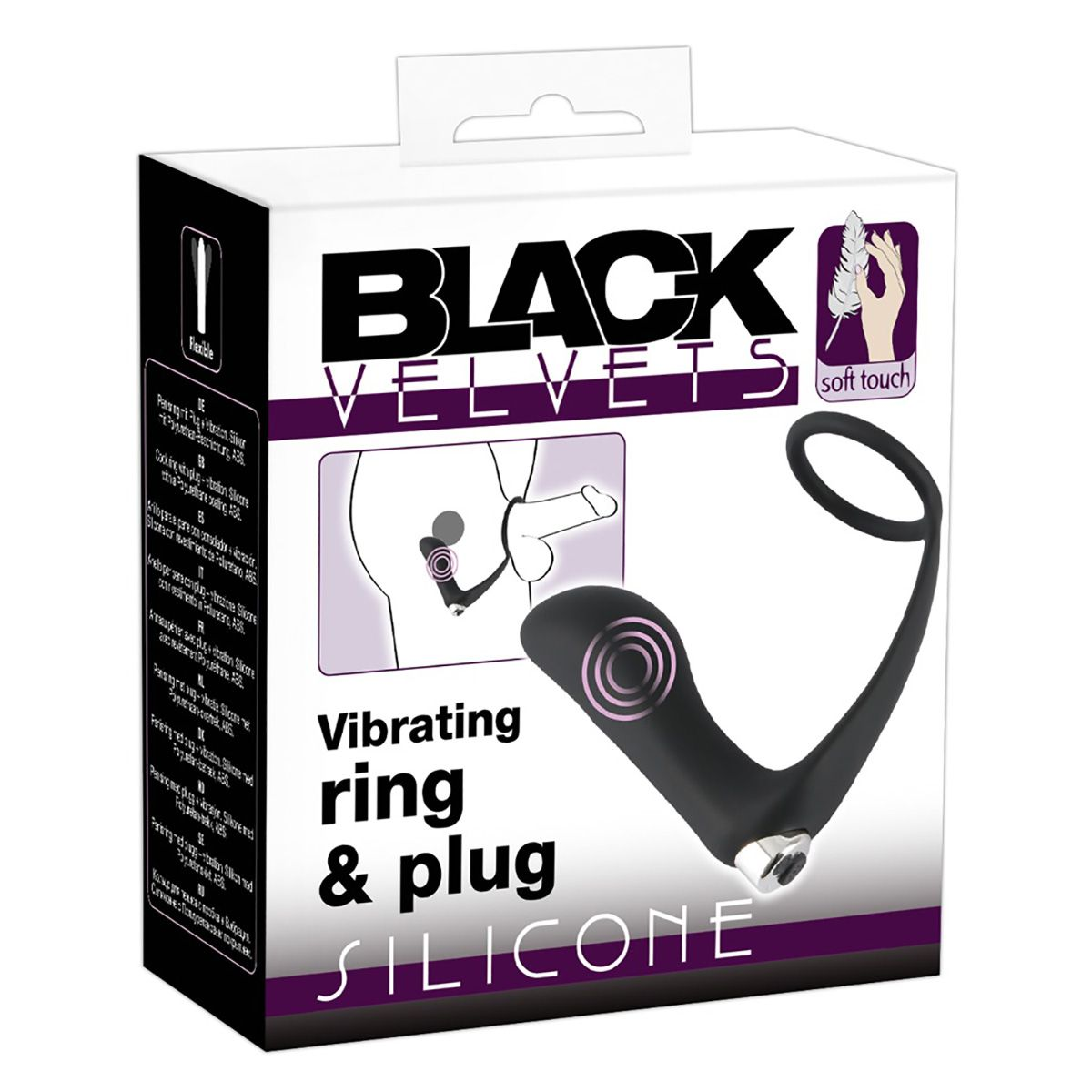 Купить черное эрекционное кольцо с анальной вибропробкой vibrating ring &amp;amp; plug Image