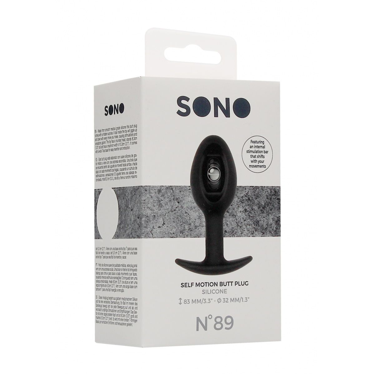 Купить черная анальная пробка n 89 self penetrating butt plug - 8,3 см. Image