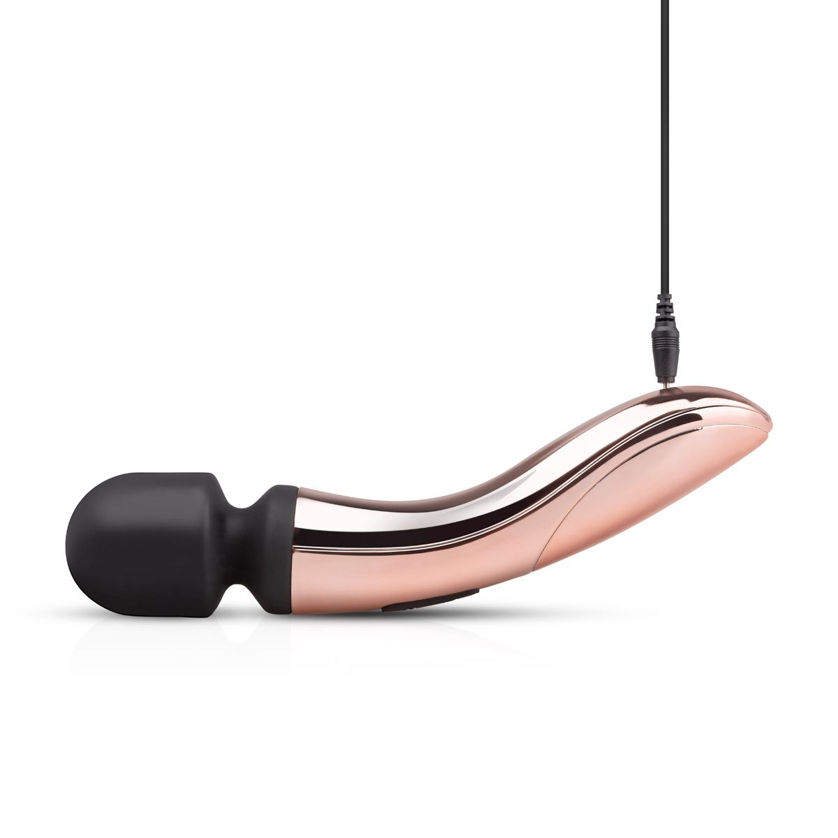 Купить черно-розовый вибромассажер nouveau curve massager - 21 см. Image