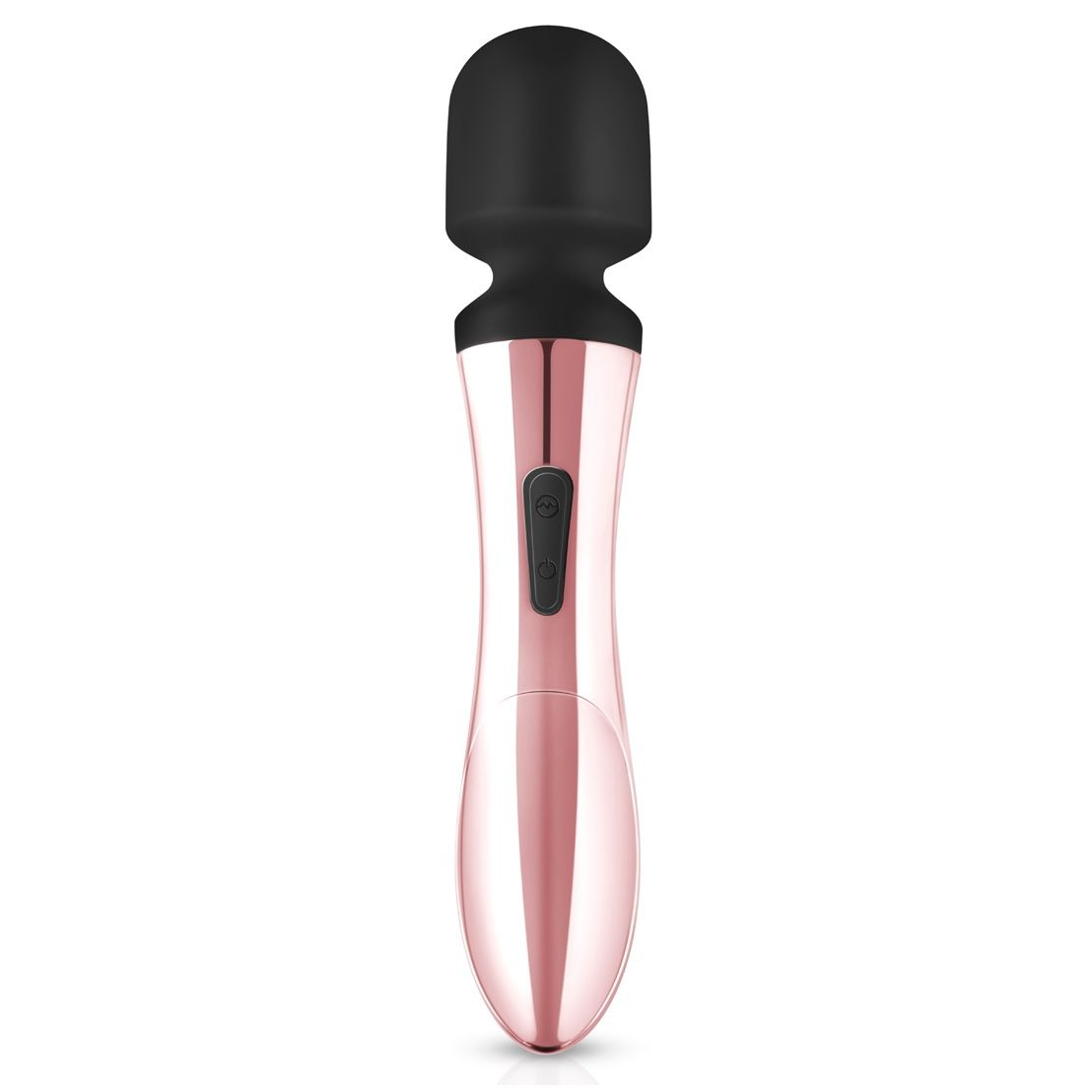 Купить черно-розовый вибромассажер nouveau curve massager - 21 см. Image