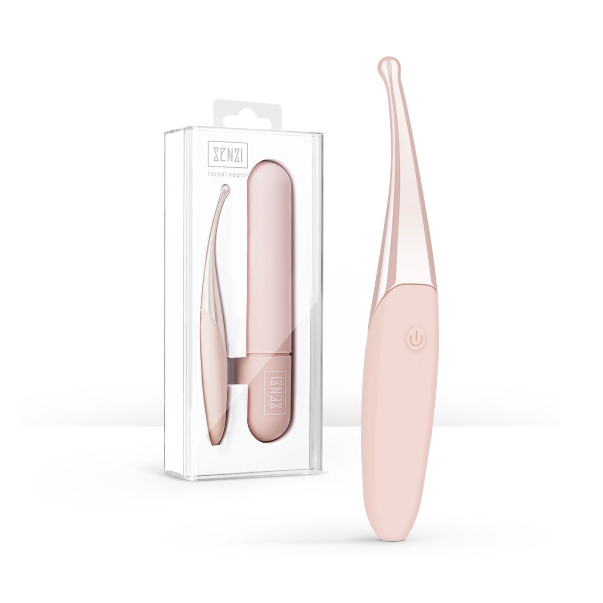 Купить розовый точечный вибромассажер senzi vibrator - 14,7 см. Image