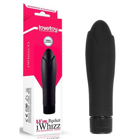 Купить черный мини-вибратор iwhizz rocket - 13,5 см. Image