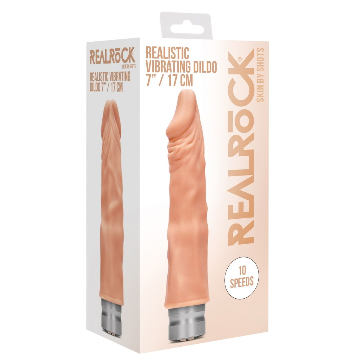 Купить телесный вибратор-реалистик vibrating dildo - 19,5 см. Image