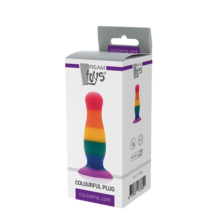 Купить разноцветная анальная пробка colourful plug - 12,5 см. Image