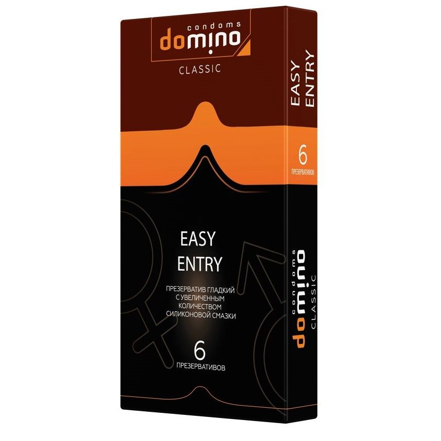 Купить презервативы с увеличенным количеством смазки domino classic easy entry - 6 шт. Image