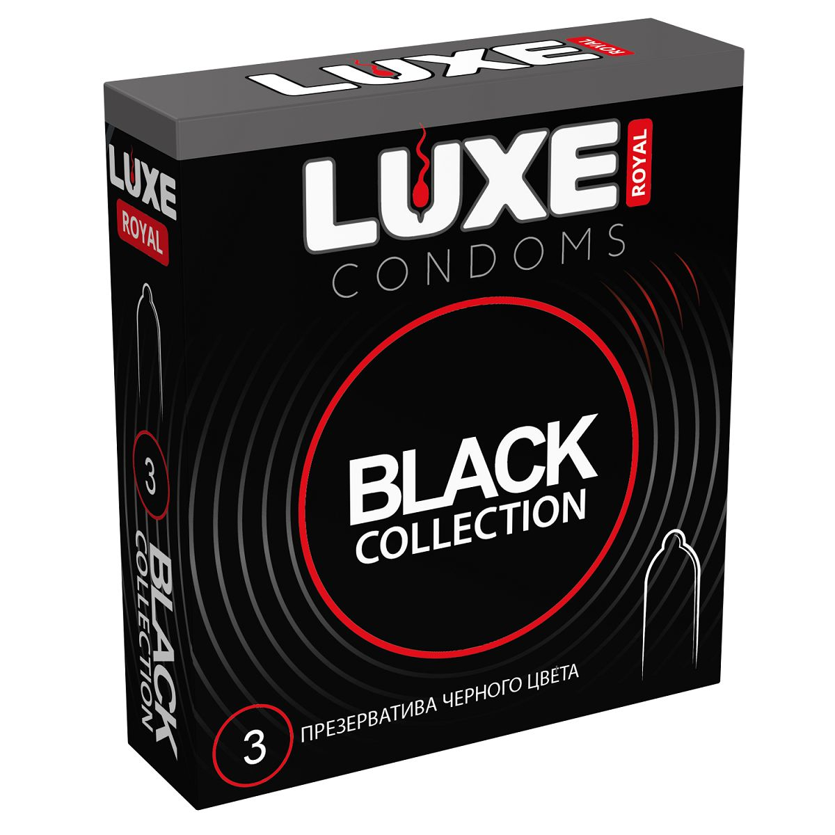 Купить черные презервативы luxe royal black collection - 3 шт. Image