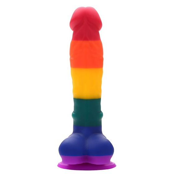 Купить разноцветный фаллоимитатор-реалистик colourful dildo - 20 см. Image