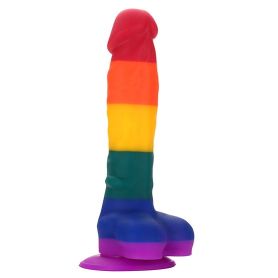 Купить разноцветный фаллоимитатор-реалистик colourful dildo - 20 см. Image