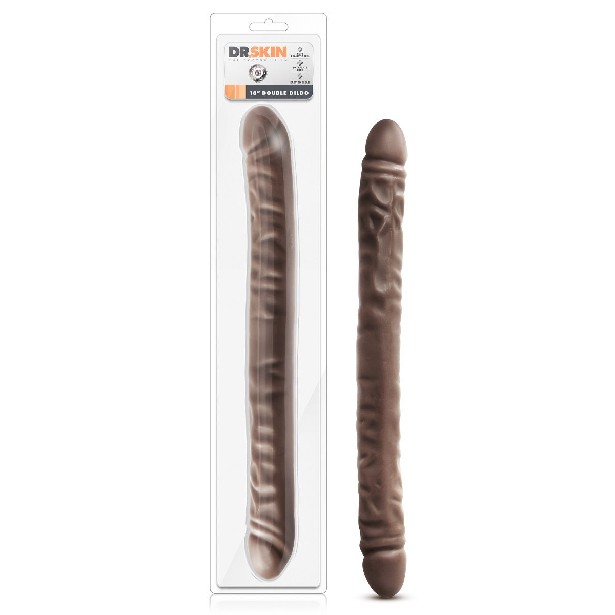 Купить коричневый двусторонний фаллоимитатор 18 inch double dildo - 45,7 см. Image