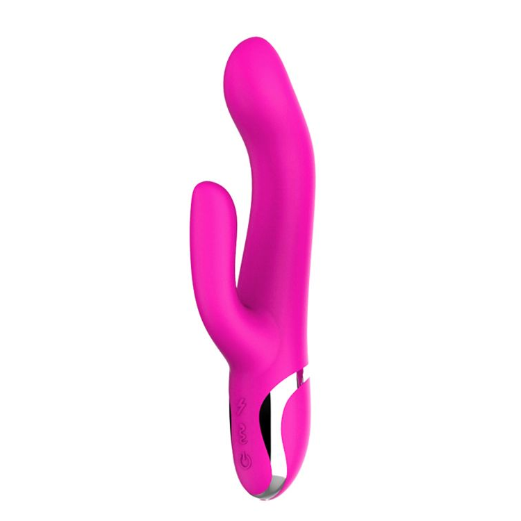 Купить розовый вибратор-кролик naghi no.43 rechargeable duo vibrator - 23 см. Image