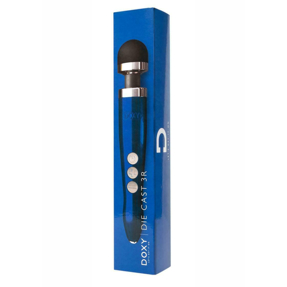 Купить синий беспроводной вибратор doxy die cast 3r rechargeable wand - 28 см. Image