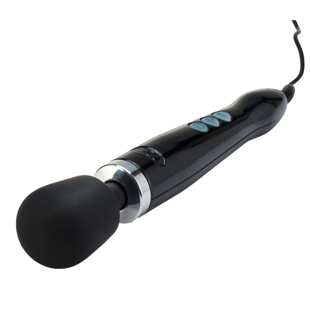 Купить черный жезловый вибратор doxy die cast wand massager Image