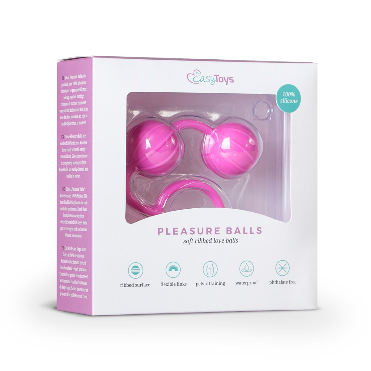 Купить розовые вагинальные шарики с ребрышками roze love balls Image