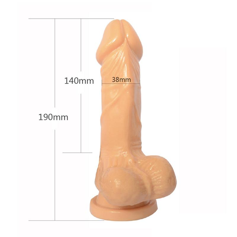 Купить телесный фаллоимитатор 7 inch realistic cock - 19 см. Image