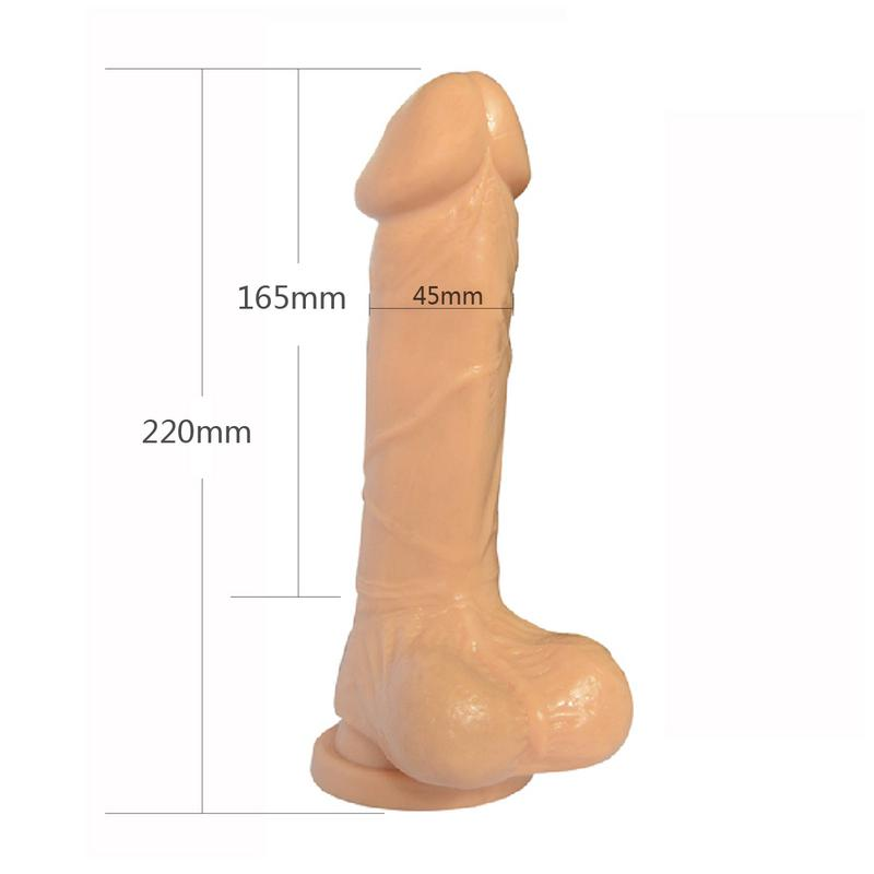 Купить телесный фаллоимитатор 8 inch carved dildo - 22 см. Image