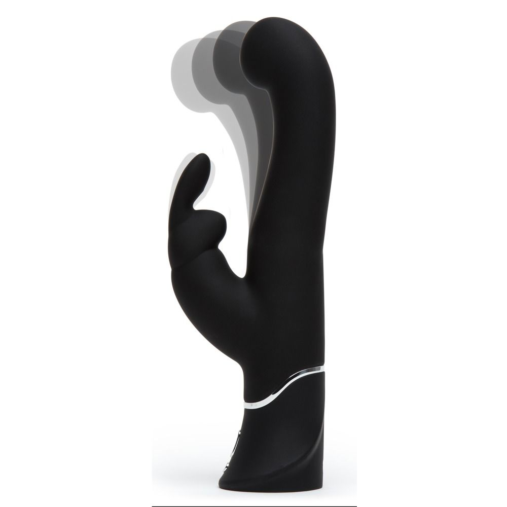 Купить черный вибратор-кролик g-spot stroking vibrator - 24,2 см. Image