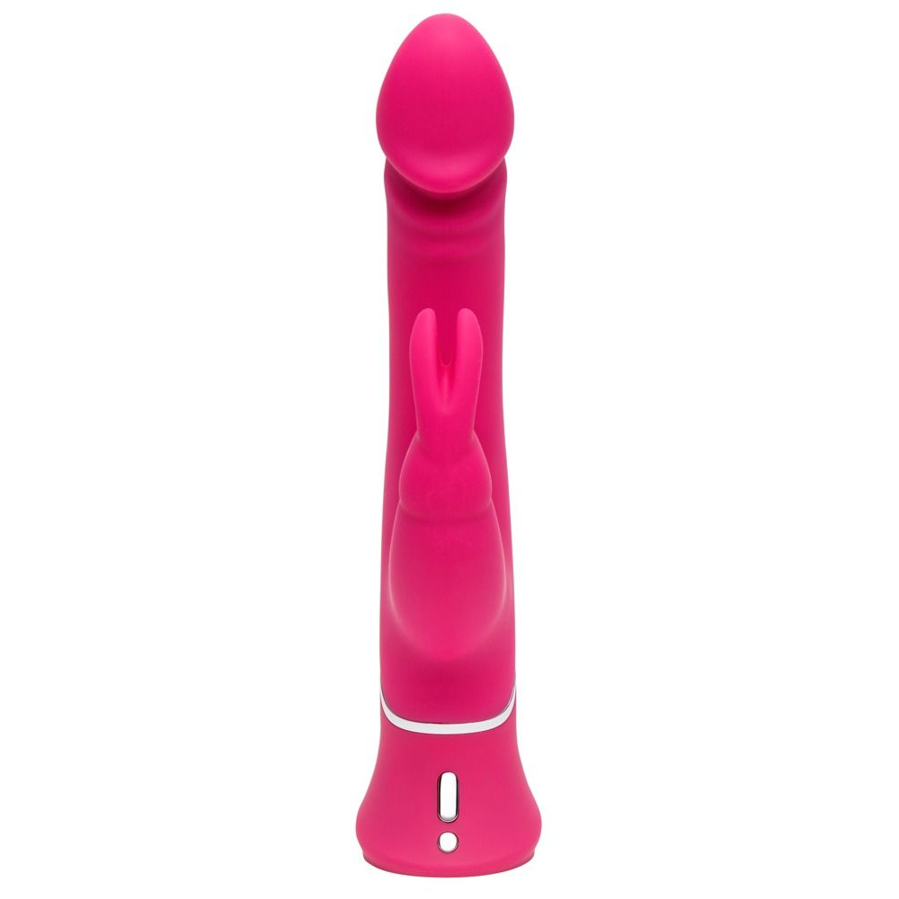 Купить розовый вибратор-кролик realistic dual density rechargeable rabbit vibrator - 25,5 см. Image