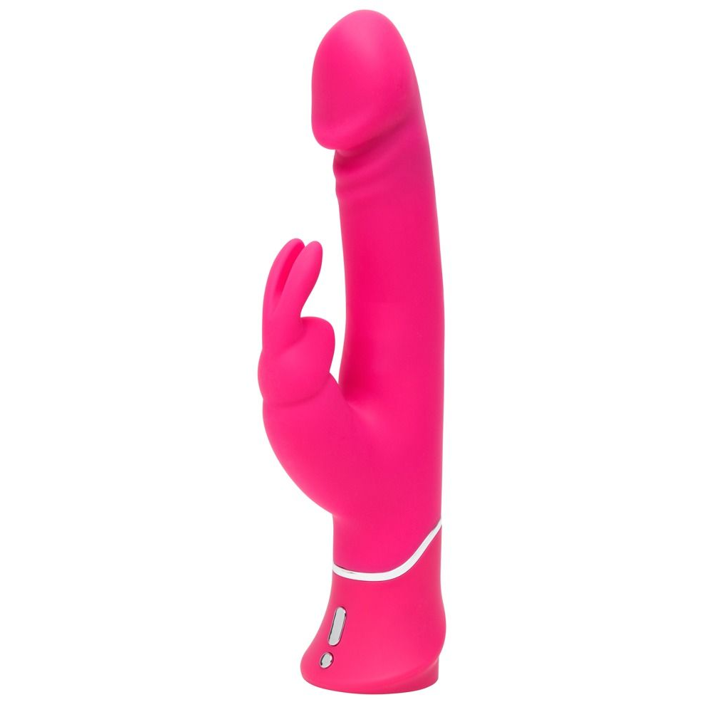 Купить розовый вибратор-кролик realistic dual density rechargeable rabbit vibrator - 25,5 см. Image