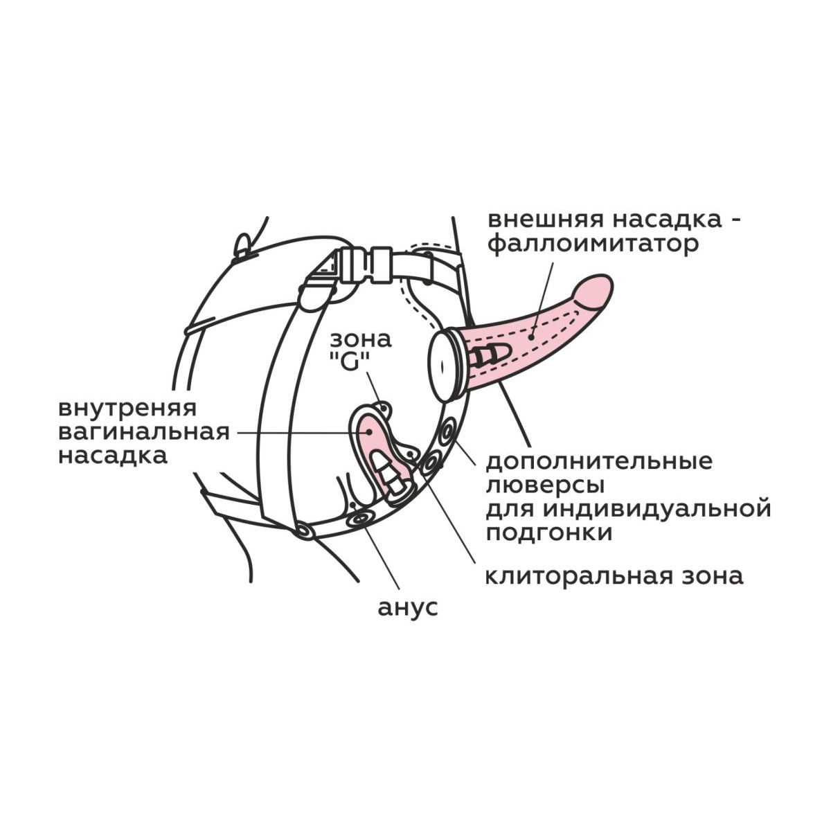 Купить пояс harness best select с вагинальной пробкой Image