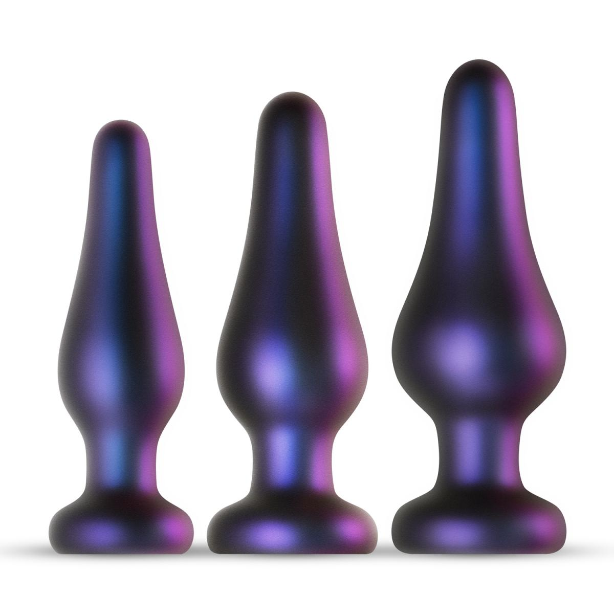 Купить набор из 3 фиолетовых анальных пробок comets butt plug set Image