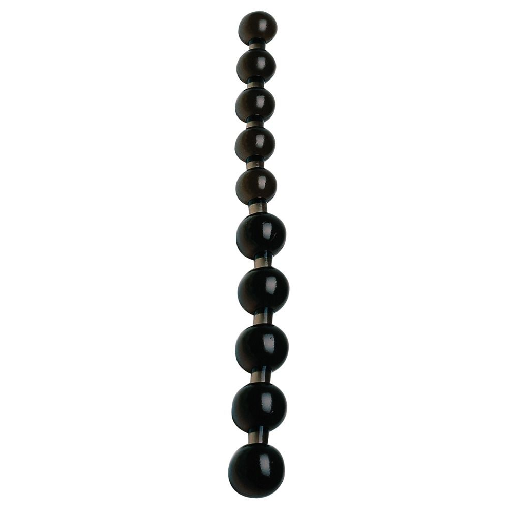 Купить чёрные анальные бусы anal pearls black - 27,5 см. Image