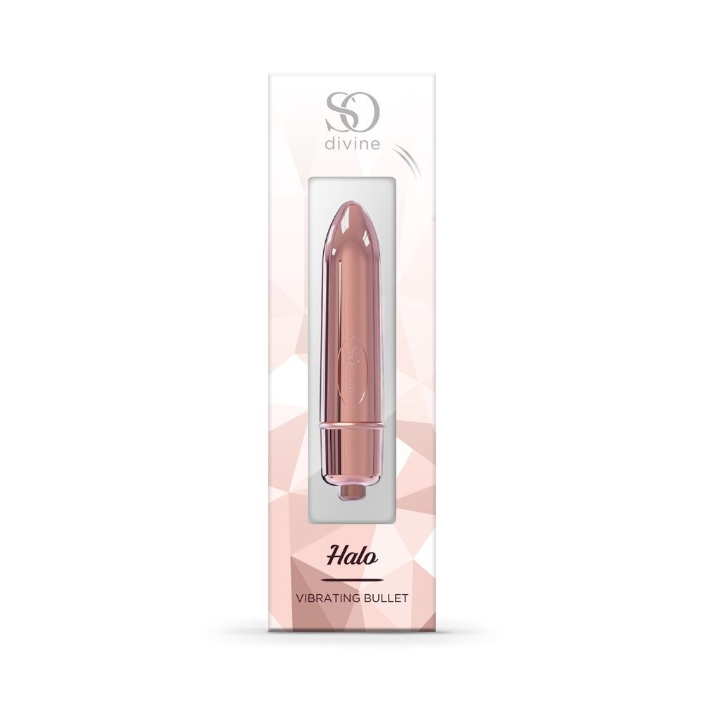 Купить розовая гладкая вибропуля so divine halo bullet vibrator - 8 см. Image