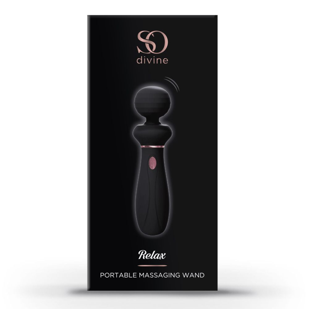 Купить черный вибратор so divine relax portable massage wand - 24 см. Image