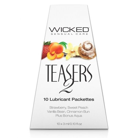 Купить набор из 10 вкусовых лубрикантов wicked teasers 2 Image