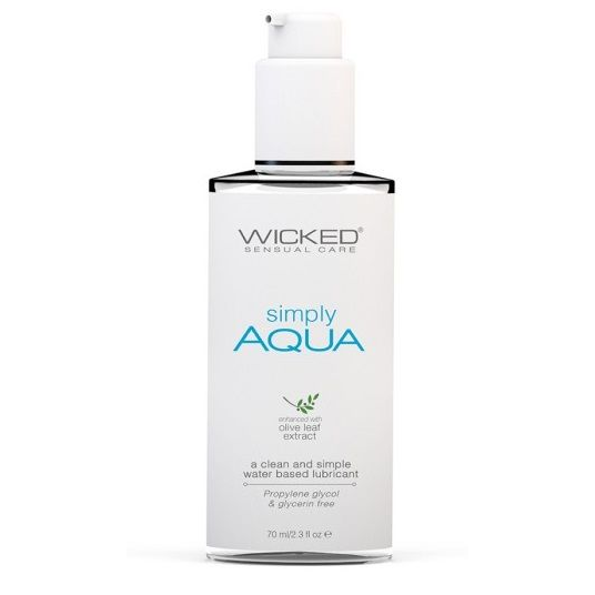 Купить легкий лубрикант на водной основе wicked simply aqua - 70 мл. Image