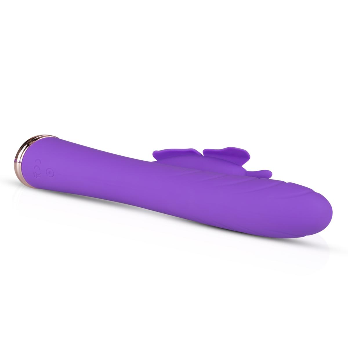 Купить фиолетовый вибратор-кролик the princess butterfly vibrator - 20,5 см. Image