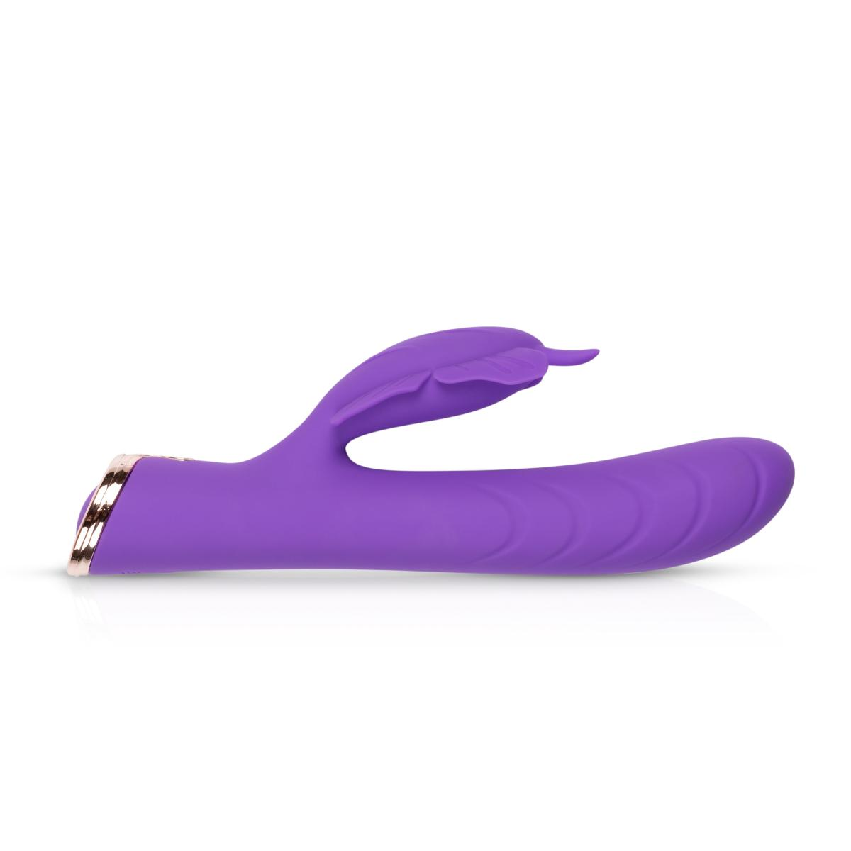 Купить фиолетовый вибратор-кролик the princess butterfly vibrator - 20,5 см. Image