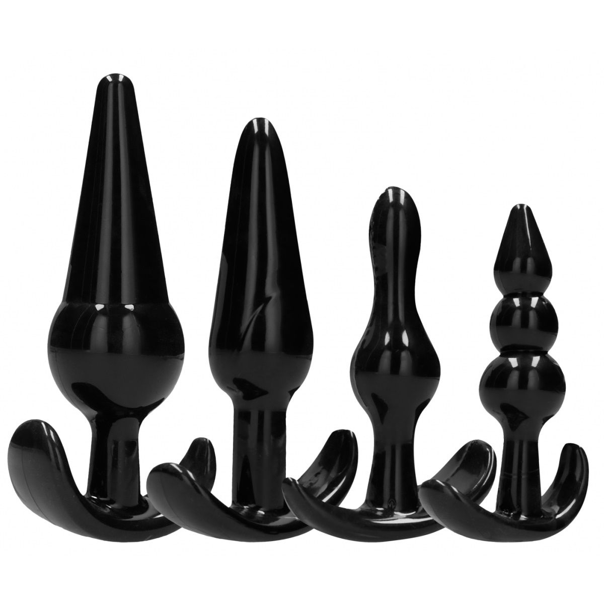 Купить набор из 4 черных анальных пробок n80 4-piece butt plug set Image