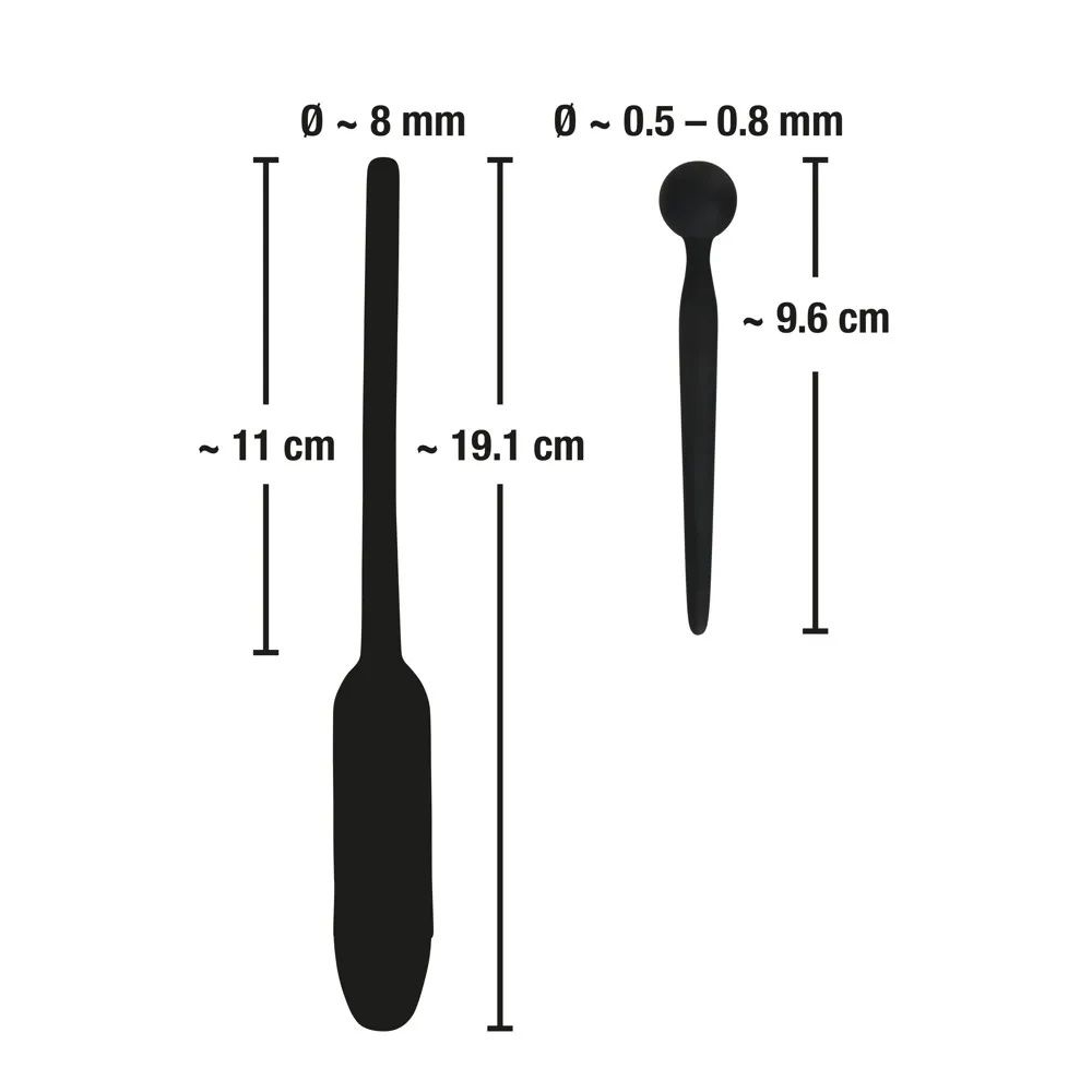 Купить черный набор из 2 уретральных стимуляторов Image